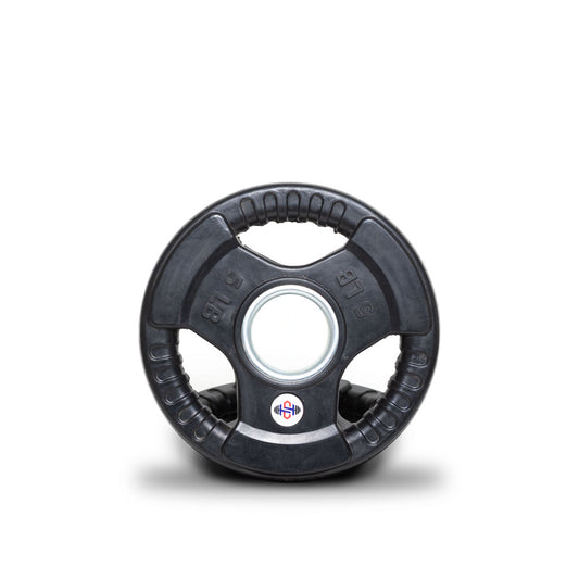 Black Rubber Handle Plate Weight - 5 LBS