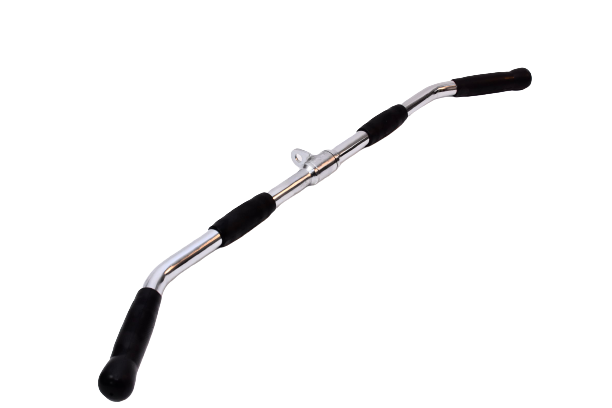 36" lat pulldown bar in chrome finish with 6 different rubber grips