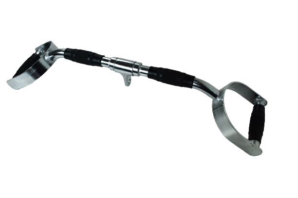 24" hoof bar in chrome finish with 4 different rubber grips