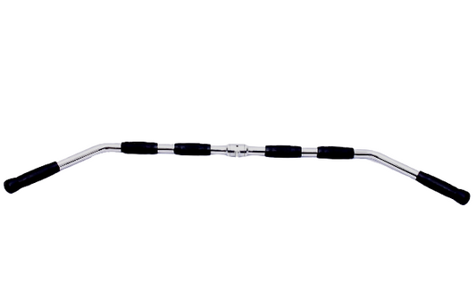 48" lat pulldown bar in chrome finish with 6 different rubber grips