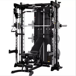 Commercial Home Gym - Smith Machine w/ Twin Cross Cables & Built-in 2*80 kg Stack Weights