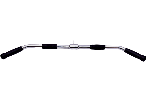 36" lat pulldown bar in chrome finish with 6 different rubber grips
