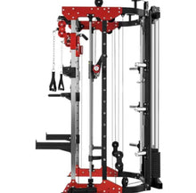 Load image into Gallery viewer, Deluxe Commercial Home Gym - Smith Machine w/ Twin Cross Cables, Built-in 2*80 kg Stack Weights- Deluxe Comes with Bench &amp; Plate Weights
