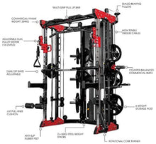 Load image into Gallery viewer, Commercial Home Gym - Smith Machine w/ Twin Cross Cables &amp; Built-in 2*80 kg Stack Weights
